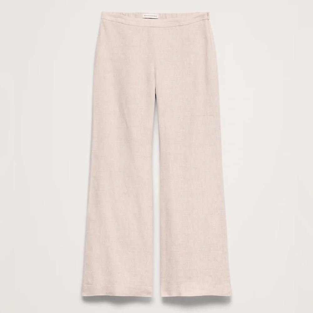 NWT! Banana Republic Mid-Rise Kick-Flare Linen Ankle Pant - Multiple #875194🩷